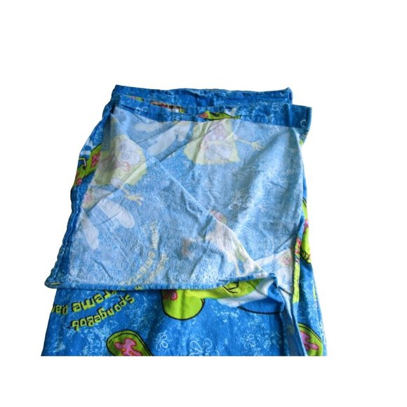 Sponge Bob Extreme Pants Snowboard Twin Size Flannel Top Flat Sheet GUC - Picture 12 of 13